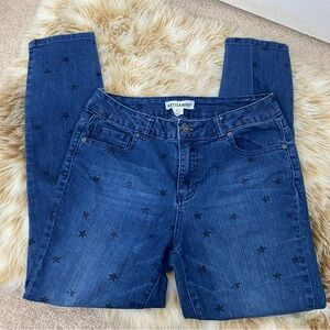 Artisan New York Star Print Skinny Blue Jeans